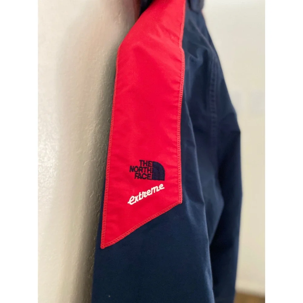 Vintage North Face Extreme Gore-Tex Jacket Mens L Navy Red Made in USA Hooded